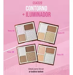 Paleta de iluminador y contorno the secret - Pink 21 - Kayla make up
