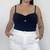 CROPPED CANELADO - PRETO na internet