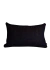 Almofada em Chenille Dark Azul Marinho Retangular com Detalhe em Vivo
