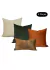 Kit 4 Almofadas Design Veludo - Cobre e Verde Musgo