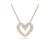 Colgante Swarovski Una Corazón Pequeño Blanco con Baño tono oro Rosa