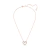 Colgante Swarovski Una Corazón Pequeño Blanco con Baño tono oro Rosa - comprar online
