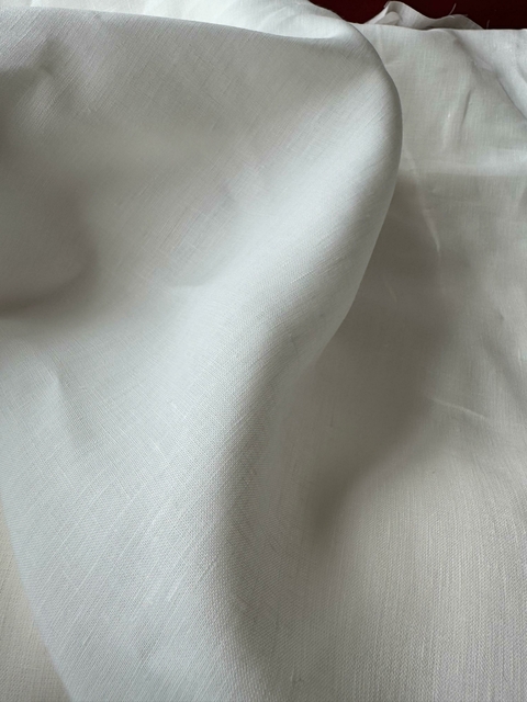 Cambraia de linho Belga Branco Leite 100% linho - comprar online