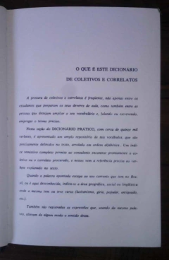 Dicionário Coletivos e Correlatos - Sebo Raridades