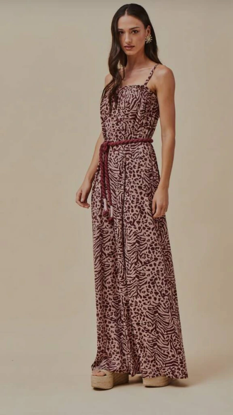VESTIDO JACGUARD ONCA SAFARI