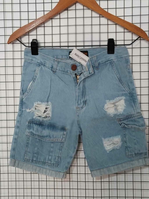 Bermuda cargo rasgada