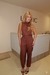 P000140C - CALÇA LINHO DET BOTAO DOURADO COM MARRON - comprar online