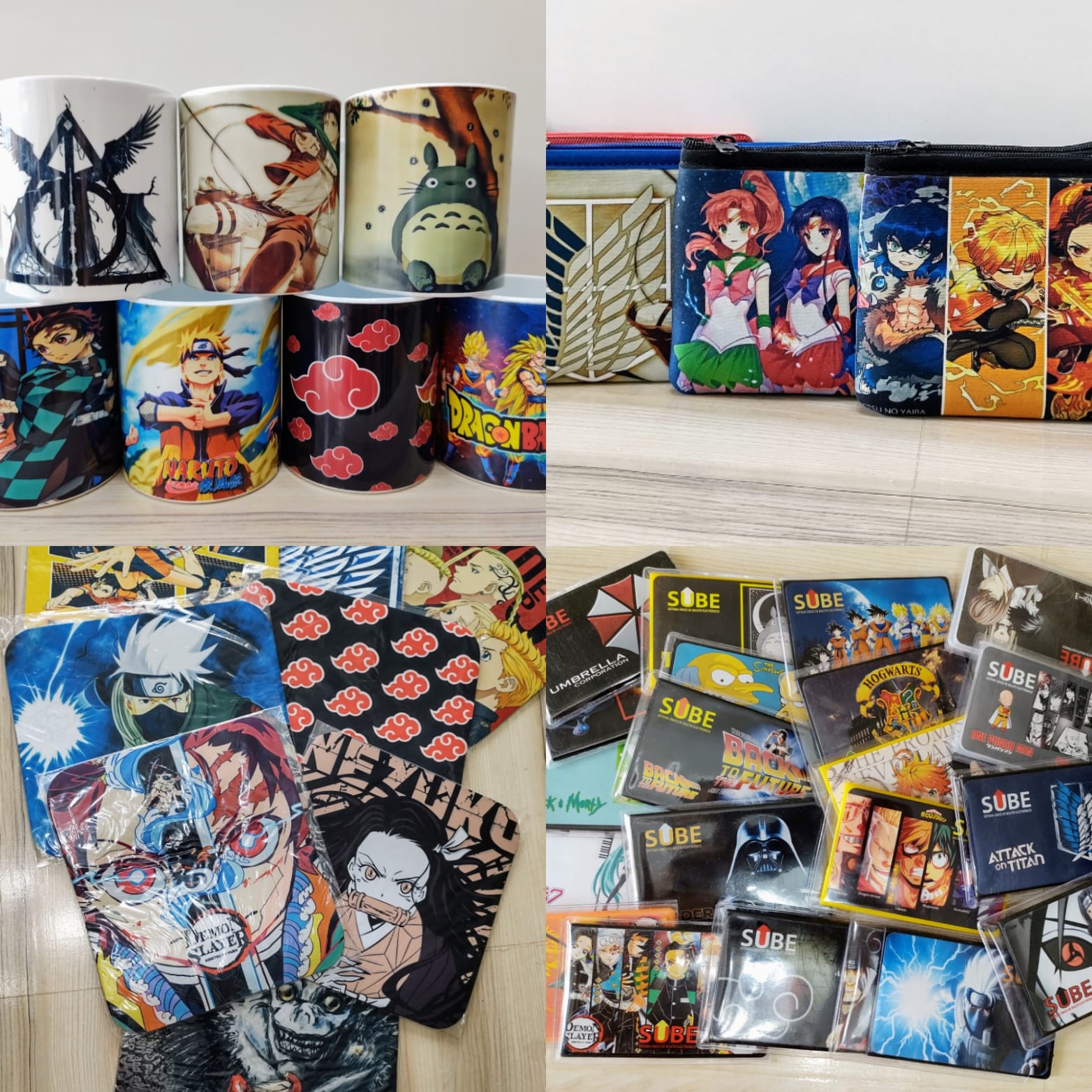 Tazas Plásticas, Cartucheras, Mouse Pad & Porta Sube
