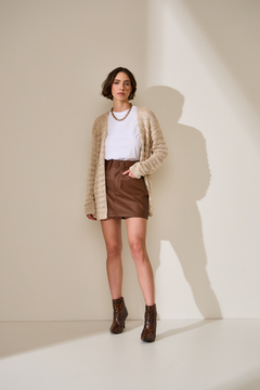 SAIA CURTA COURO ECO BUCCANES - comprar online