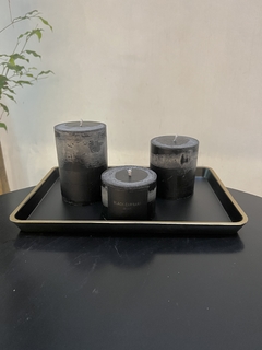 VELAS CILÍNDRICAS NEGRAS - comprar online