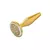 Plug de Metal Iupi Com Pedras Cravejadas - Dourado - comprar online