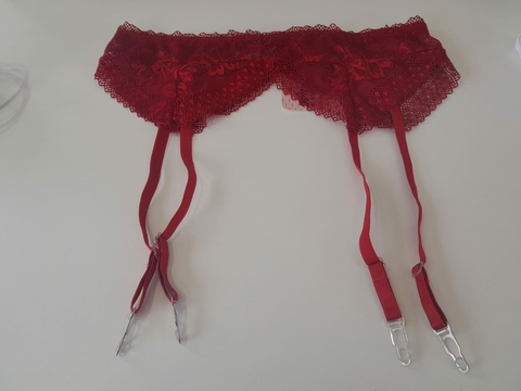 Cinta Liga Rendada -Vermelho Pimenta