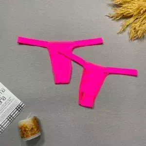 Calcinha Bikini Rosa Neon
