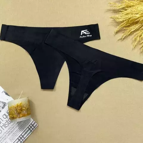 Calcinha corte a laser fio - G/GG - PRETO