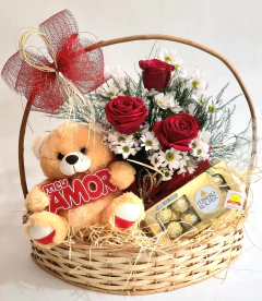 CESTA DELÍCIAS - ROSAS COLOMBIANAS - comprar online