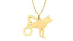 Colar cão cadeirante - ouro - comprar online