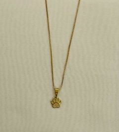 Colar patinha cheia textura - ouro - comprar online