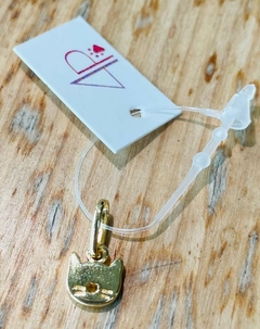 Pingente cara gatinho cheia - ouro - comprar online