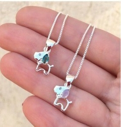 Pingente cachorrinho gota zircônia - ouro - loja online