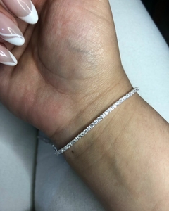 Pulsera de plata 925 con cubics y eslabones regulable