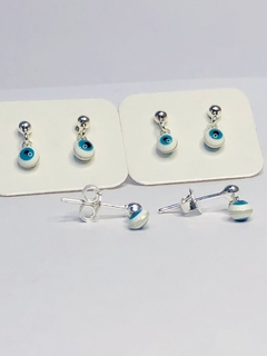 Aros Pasante De Plata Ojo De La Protección Colgante