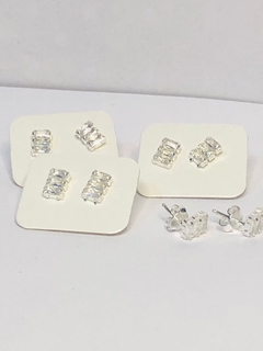 Aros Pasante De Plata 3 Cubics