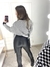 Calça Couro Fake Botões Preta - loja online