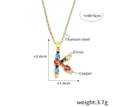 Collar Inicial Zirconias - Armonies 
