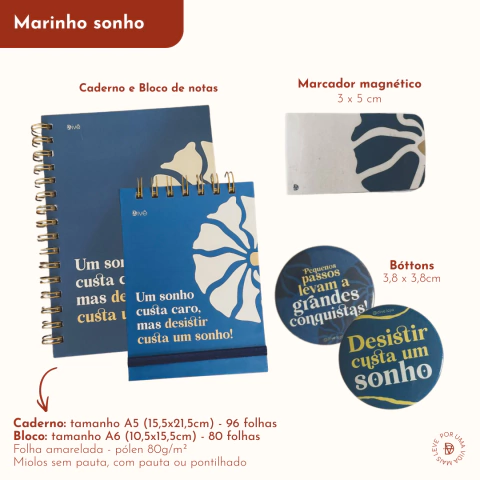 Kit Rotina com Leveza | Caderno + Bloco + Acessórios - comprar online