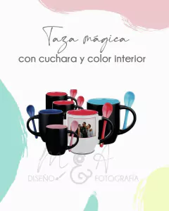 Taza magica con cuchara