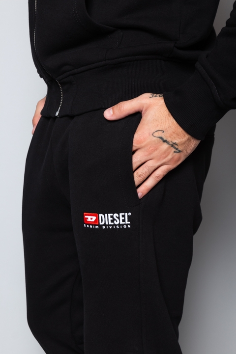 CALÇA MOLETOM DIESEL P-TARY-DIV PANTALONI - BLACK