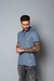 POLO PENGUIN JACQUARD COM PONTA NA FRENTE EM SPRING LAKE - AZUL CLARO - JP store
