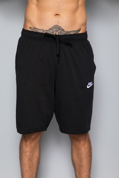 BERMUDA MOLETOM NIKE M CLUB JSY - PRETO