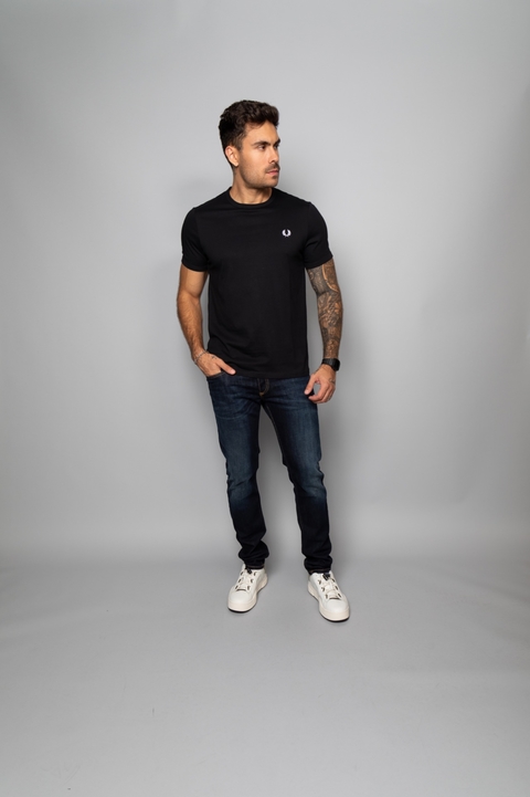 T-SHIRT FRED PERRY RINGER - BLACK