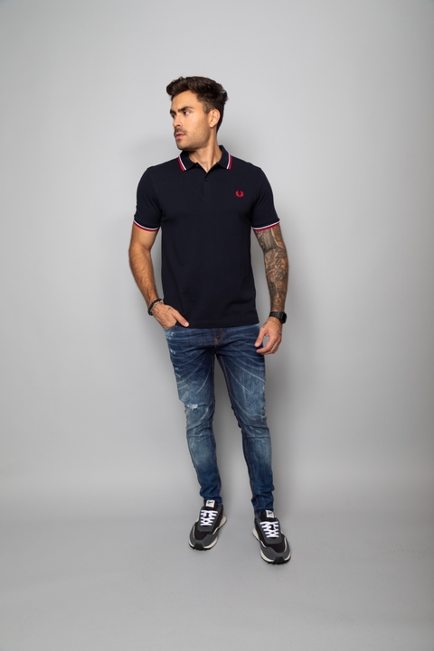 POLO FRED PERRY TWIN TIPPED - BLACK