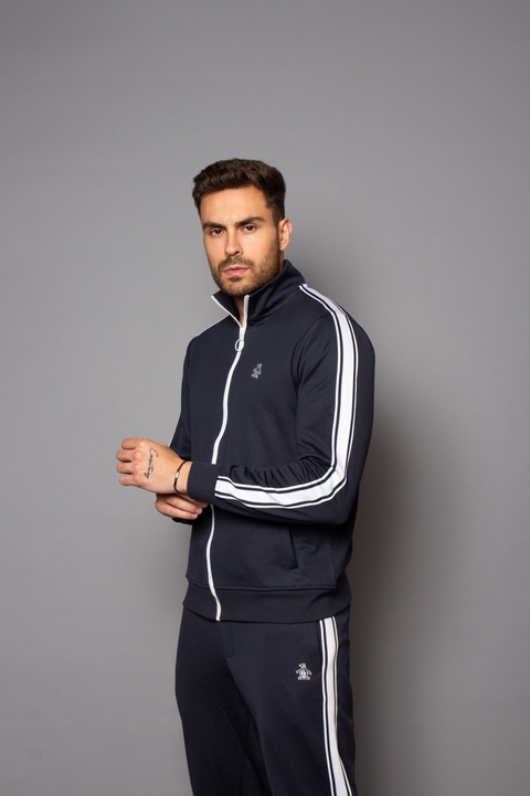 JAQUETA ORIGINAL PENGUIN SEM CAPUZ - AZUL MARINHO/ BRANCO
