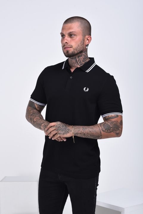 POLO FRED PERRY TWIN TIPPED FRED PERRY - BLACK