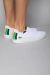 TENIS LA PIQUEE NU 0722 1 CMA WHT/GRN - BRANCO