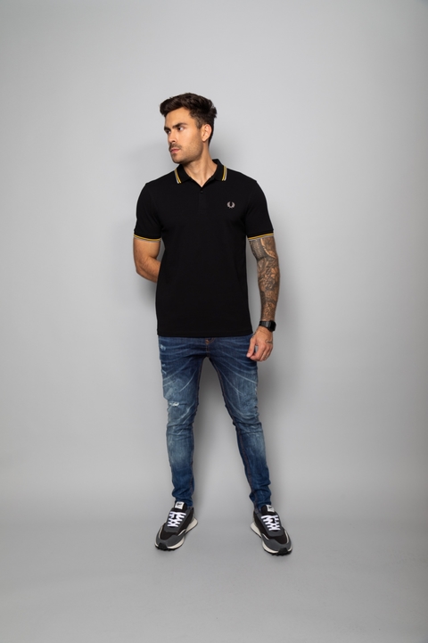 POLO FRED PERRY TWIN TIPPED - BLACK