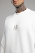BLUSA MOLETOM A|X COM GOLA REDONDA E LOGO ICON BORDADO - BRANCO