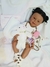 Bebê Reborn Boneca Negra Silicone 55cm