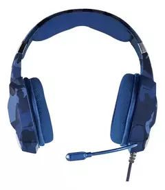 AURICULAR GAMER TRUST CARUS CAMUFLADO AZUL - comprar online