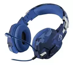AURICULAR GAMER TRUST CARUS CAMUFLADO AZUL