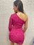 Vestido Paetê Recorte Pink - comprar online