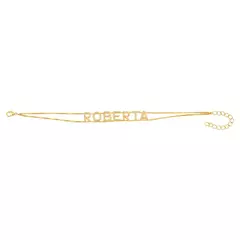 Pulseira Nome Personalizada Letra Cravejada na internet
