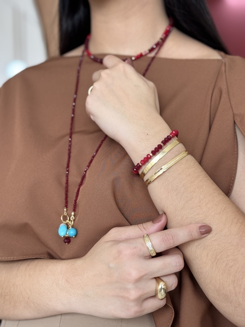 Pulseira Cristais Vermelho - comprar online