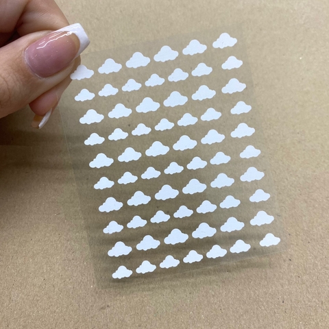 CARTELA MINI NUVENS BRANCAS PARA RESINA EPOXI