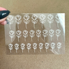 Cartela de Rosas douradas para resina - 3 tamanhos - comprar online