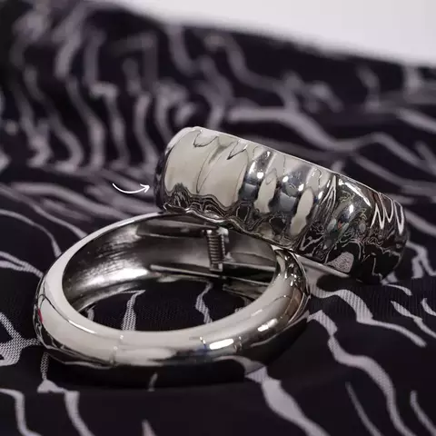 Bracelete Jade Trabalhado Largo prata - comprar online