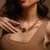 Maxi Colar Melissa Corrente com Esfera grafite e ouro 18k - comprar online